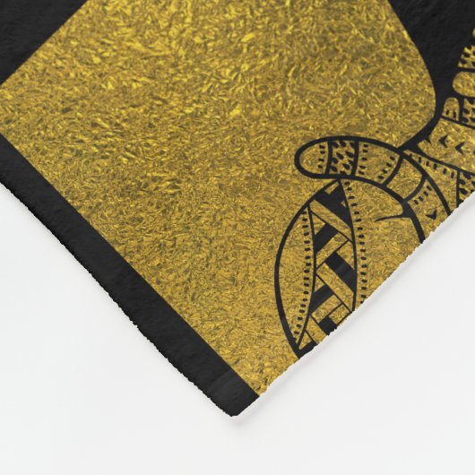 エジプトの金ゴールドのヒエログリフおよび記号のコラージュ フリースブランケット (角)