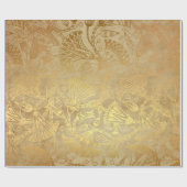 エジプトの金ゴールドスクロールデザインのギフトの包装紙 ラッピングペーパー (フラット)