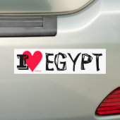エジプトの革命- I Love Egypt (Masr) バンパーステッカー (車上)