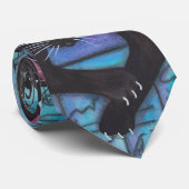 エジプトの靭皮繊維の黒猫 ネクタイ (ロール)