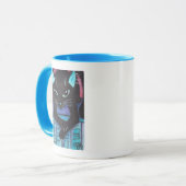 エジプトの靭皮繊維の黒猫 マグカップ (正面左)