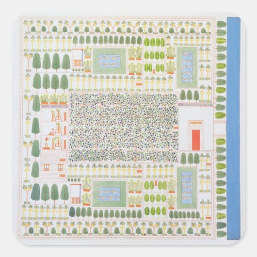 エジプトの高位の高官の庭から スクエアシール (正面)