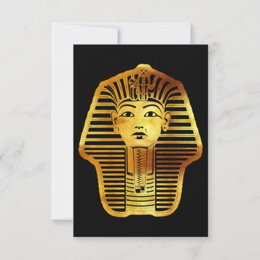 エジプトの黄金ツタンカームンマスク サンキューカード (正面)