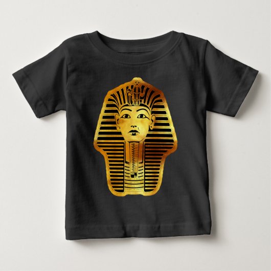 エジプトの黄金トゥタンクハメン仮面 ベビーTシャツ (正面)