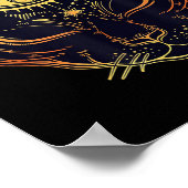 エジプトの黒猫ハロウィーンボホ島 – ゴシック様式のウィッチ ポスター (角)