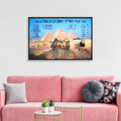 エジプトの10の災害 – 英語とヘブライ語 キャンバスプリント (インサイチュ (リビング))