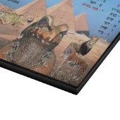 エジプトの10ペスト-ヘブライ及び英語 カッティングボード (角)