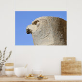 エジプトの《鳥》ハヤブサの神ホルス像 ポスター (キッチン)