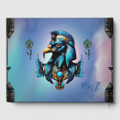 エジプトの《鳥》ハヤブサ神をホロス。 ゲストブック (裏面)