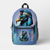 エジプトの《鳥》ハヤブサ神をホロス。 プリントバックパック (正面)