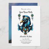 エジプトの《鳥》ハヤブサ神をホロス。 招待状 (正面/裏面)