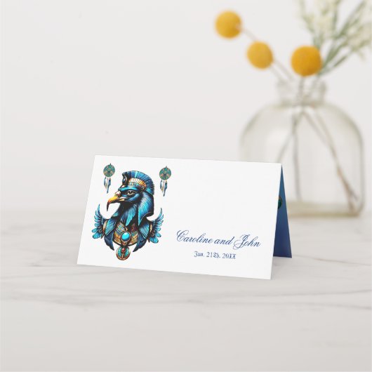 エジプトの《鳥》ハヤブサ神ホルス プレイスカード (裏面)