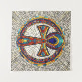 エジプトのAnkh Cross – モザイクアート タペストリー (正面(横))