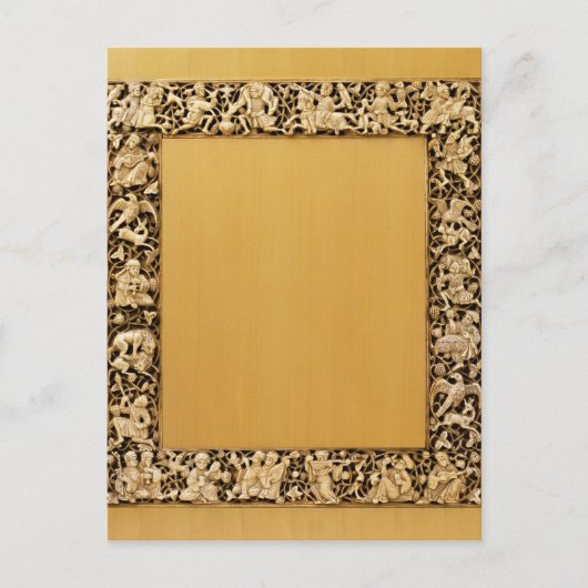 エジプトのFatimidから彫られたアイボリープラーク ポストカード (正面)