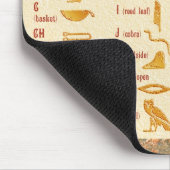 エジプトのHieroglyphicアルファベットの図表 マウスパッド (コーナー)