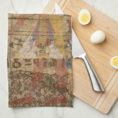 エジプトのHieroglyphic キッチンタオル (四つ折り)