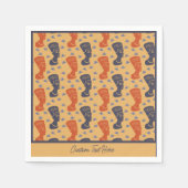 エジプトのNefertiti古代エジプトのエキゾチック スタンダードカクテルナプキン (正面)