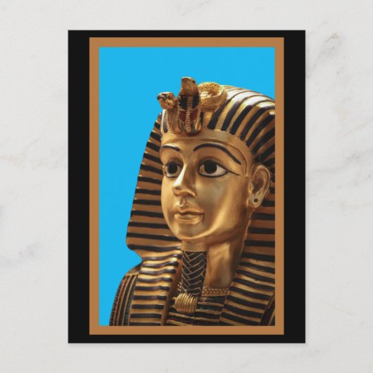 エジプトのPharaoh Headdress、アートポストカード ポストカード (正面)
