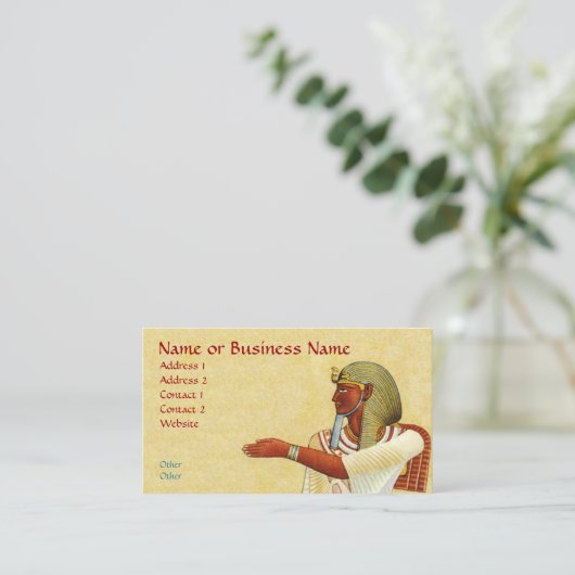 エジプトのPharaoh Roquitiesビジネスプロファイルカード 名刺 (スタンド正面)