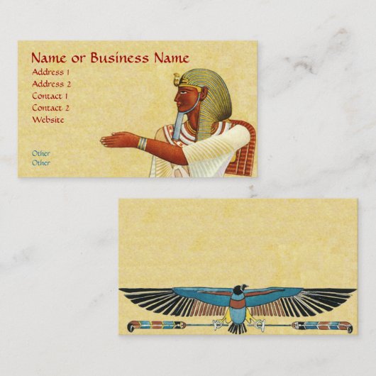エジプトのPharaoh Roquitiesビジネスプロファイルカード 名刺 (正面/裏面)