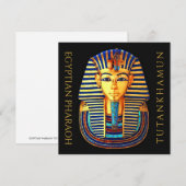 エジプトのPharaoh Tutankhamun高精細フラットカード (正面/裏面)