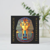 エジプトのPharaoh Tutankhamun高精細フラットカード (スタンド正面)