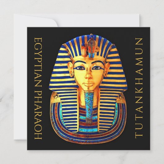 エジプトのPharaoh Tutankhamun高精細フラットカード (正面)