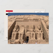エジプトのRamses II、Abu Simbelの素晴らしい寺院 ポストカード (正面/裏面)