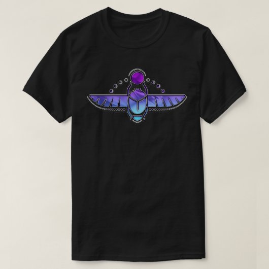 エジプトのSKARAB神の幾何学の月相 Tシャツ (デザイン正面)
