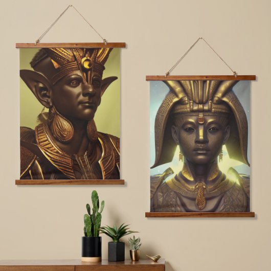 エジプトぶら下がったのタペストリー 吊り下げ型タペストリー (非対称)