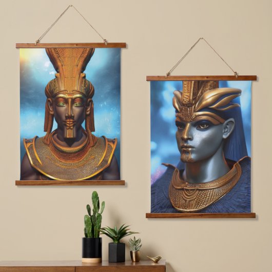 エジプトぶら下がったのタペストリー 吊り下げ型タペストリー (非対称)