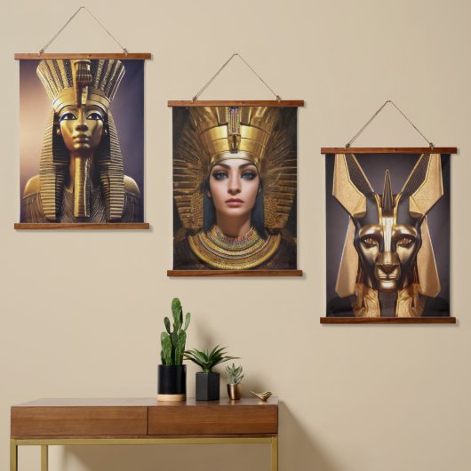 エジプトぶら下がったのタペストリー 吊り下げ型タペストリー (非対称)