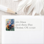 エジプトへのフライトパーソナライズされたクリスマス ラベル (インサイチュ)