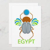 エジプトへの招待 – カスタマイズ 招待状 (正面/裏面)