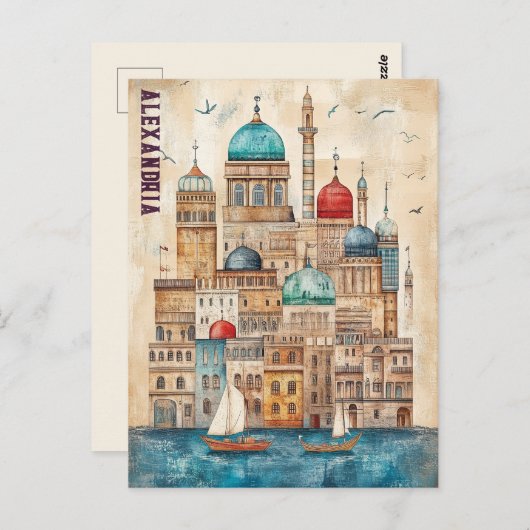 エジプトへの旅行 ポストカード (正面/裏面)