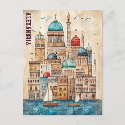 エジプトへの旅行 ポストカード (正面)