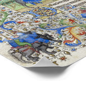 エジプトへの神聖な家族飛行中世の原稿 ポスター (角)