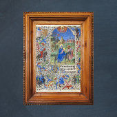 エジプトへの神聖な家族飛行中世の原稿 ポスター