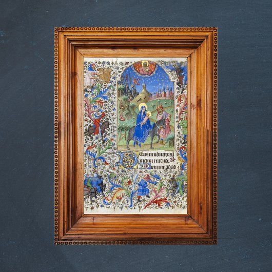 エジプトへの神聖な家族飛行中世の原稿 ポスター