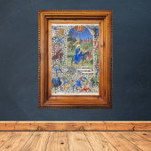 エジプトへの神聖な家族飛行中世の原稿 ポスター