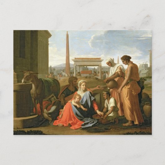 エジプトへの逃走中の残り ポストカード (正面)