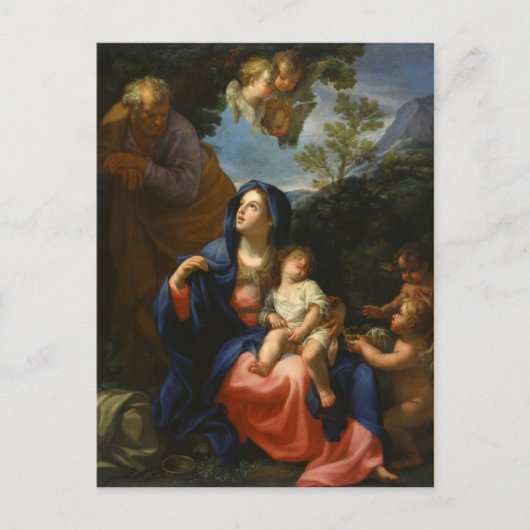 エジプトへの飛行の残り ポストカード (正面)