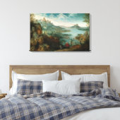 エジプトへの飛行を伴う風景 キャンバスプリント (インサイチュ (寝室))