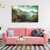 エジプトへの飛行を伴う風景 キャンバスプリント (インサイチュ (リビング))