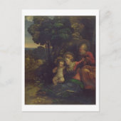 エジプトへの飛行中の休憩, c.1510-12 (油 ポストカード (正面)