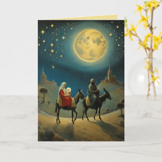 エジプトへの飛行 カード (黄色い花)