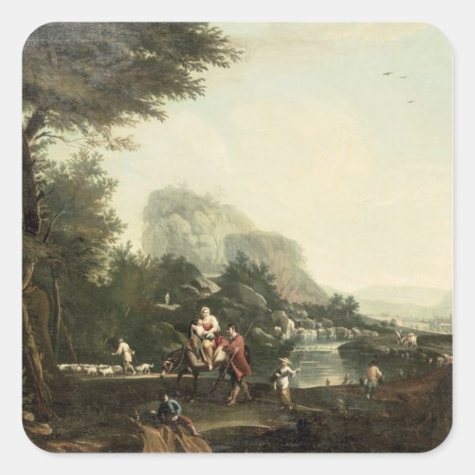 エジプトへの飛行 スクエアシール (正面)