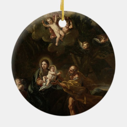 エジプトへの飛行 セラミックオーナメント (裏面)