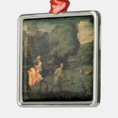 エジプトへの飛行、16世紀 メタルオーナメント (左)