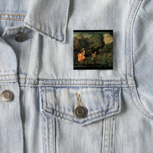 エジプトへの飛行、16世紀 缶バッジ (インサイチュ)